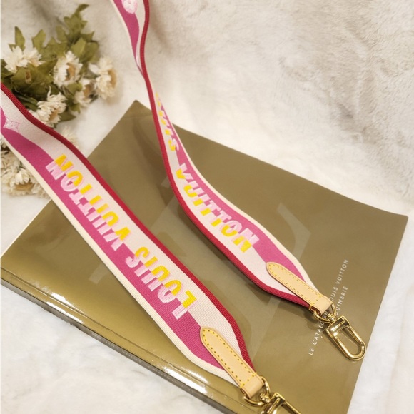 Authentic Louis Vuitton speedy 20 bandouliere STRAP ONLY Pink fuscia - Picture 9 of 13
